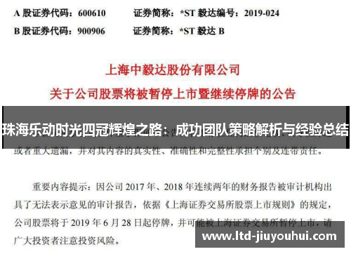 珠海乐动时光四冠辉煌之路：成功团队策略解析与经验总结